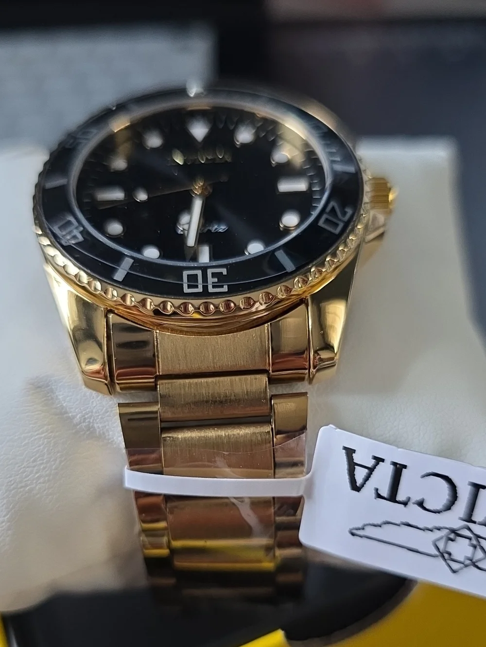 407. Invicta Pro Diver Vitreos Men's Watch - 42mm, Gold (69397)